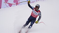 Nor Aleksander Aamodt Kilde v cíli sjezdu v Aspenu.