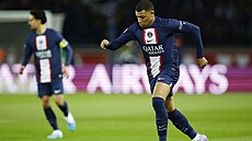 Kylian Mbappé z PSG b�hem utkání s Nantes.