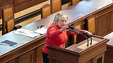 Alena Schillerová na jednání Poslanecké snmovny. (3. bezna 2023)