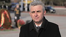 Vůdce podněsterských separatistů Vadim Krasnoselskij v Tiraspolu (23. února...