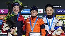 Medailistky ze závodu na 5 km na mistrovství svta: zleva druhá Ragne...
