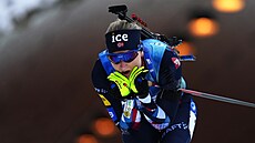 Marte Olsbuová-Röiselandová na trati stíhacího závodu v Novém M�st� na Morav�