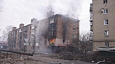 Bachmut se bhem ruské invaze na Ukrajinu stal epicentrem boj. (27. února 2023)