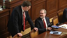 Jednání Poslanecké sněmovny. Na snímku zleva Zbyněk Stanjura a Petr Fiala. (3....