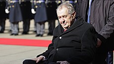 Prezident Milo Zeman pivítal na Praském hrad maarskou prezidentku Katalin...