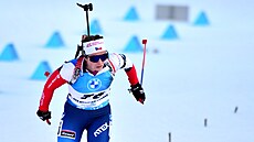 Tereza Vinklárková dojídí do cíle sprintu v Novém Mst na Morav