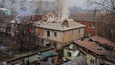 Pohled na budovy města Bachmut zničené ruským vojenským úderem (27. února 2023) | na serveru Lidovky.cz | aktuální zprávy