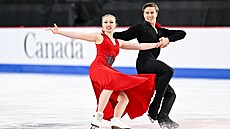 Kateřina a Daniel Mrázkovi na juniorském světovém šampionátu v Calgary.