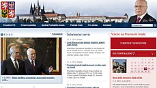 Webové stránky Praského hradu za vlády Václava Klause v roce 2012 (9.bezna...