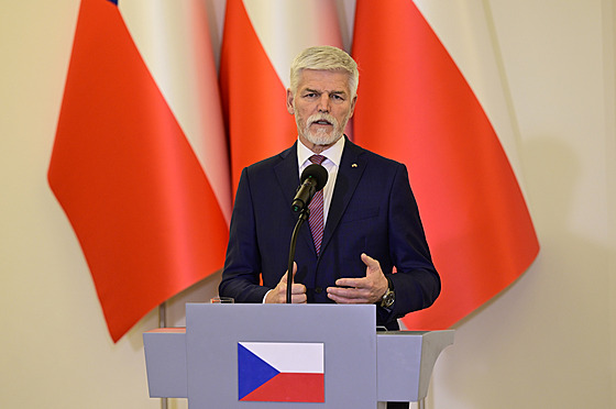Tisková konference českého prezidenta Petra Pavla a polského prezidenta...