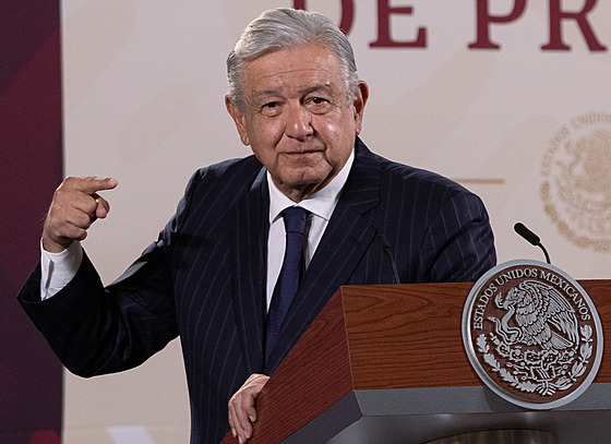 Mexický prezident Andrés Manuel López Obrador (23. února 2023)