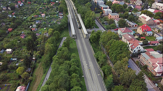 Vizualizace podoby nové železniční tratě v Kladně