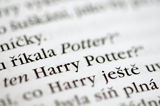 Detail českého vydání jedné z knih o Harrym Potterovi