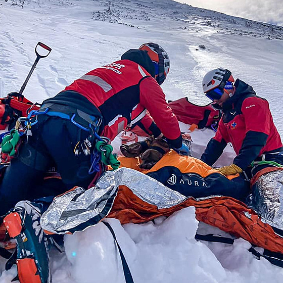 Hor�tí záchraná�i zasahovali u �e�ky, která spadla na polském území z Jubilejní...