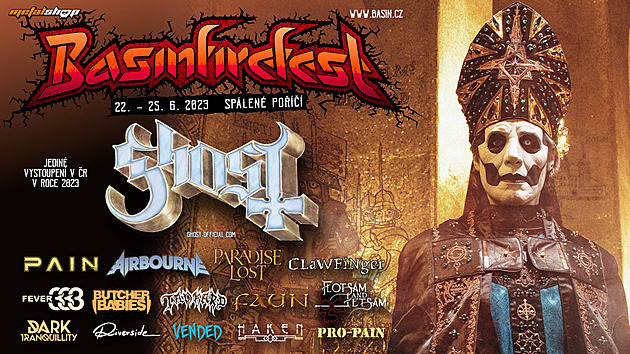 Ghost hvězdami festivalu Basinfirefest. Získejte vstupenku zdarma díky slevě