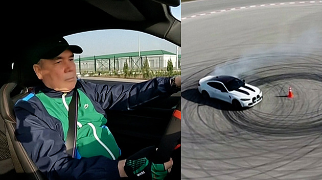 Turkmenský diktátor driftuje, cvičí a závodí v turecké miniatuře