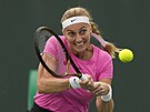 eská tenistka Petra Kvitová v osmifinále turnaje v Indian Wells.