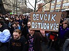 Demonstrace student VE za odstoupení dkana evíka. (15. bezna 2023)