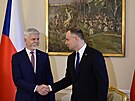 Soukromé setkání prezident Petra Pavla a Andrzeje Dudy. (16. bezna 2023)