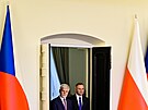 Tisková konference eského prezidenta Petra Pavla a polského prezidenta...