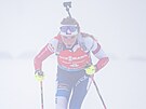 Markéta Davidová na trati závodu s hromadným startem v Oslu
