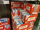 Mléko v nmeckém Kauflandu za cenu zhruba 24 korun eských (10. bezna 2023)