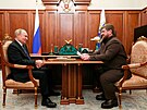 Ruský prezident Vladimir Putin se v Kremlu setkal s eenským vdcem Ramzanem...
