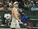 Jelena Rybakinová v semifinále turnaje v Indian Wells.