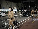 Brazilskou megapolí Sao Paulo projeli nazí cyklisté. Chtli upozornit na...