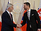 Prezident Petr Pavel se v Bratislav setkal se slovenským premiérem Eduardem...