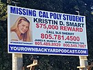Billboardy informující o zmizení studentky Kristen Smartové