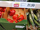 Kilo nezlevnných ervených paprik stojí 110 korun (10. bezna 2023).