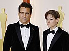 Colin Farrell a jeho syn Henry Tadeusz na udílení cen Oscar (Los Angeles, 12....