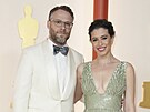 Seth Rogen a Lauren Millerová na udílení cen Oscar (Los Angeles, 12. bezna...