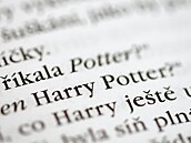 Detail českého vydání jedné z knih o Harrym Potterovi
