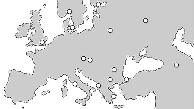 Slepá mapa evropských měst