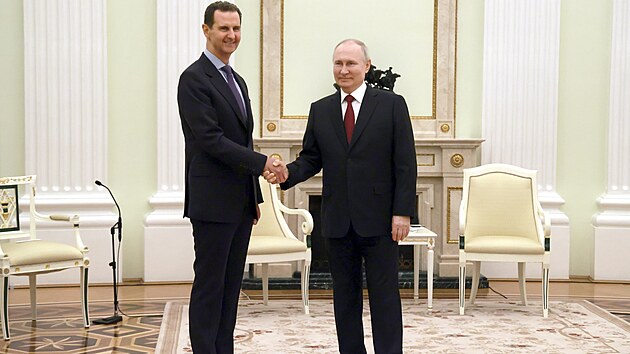 Syrsk prezident Bar Asad se seel se svm ruskm protjkem Vladimirem Putinem. (15. nora 2023)
