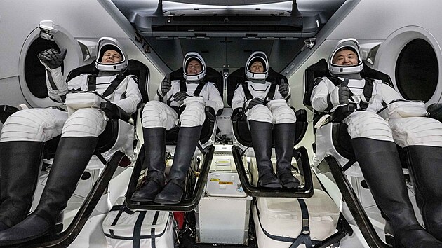 Na Zemi se z ptimsn mise na Mezinrodn vesmrn stanici v podku vrtila tylenn posdka lodi Crew Dragon. (11. bezna 2023)