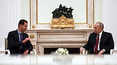 Syrský prezident Baár Asad a jeho ruský protjek Vladimir Putin (15. bezna...