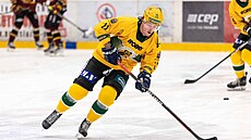 Miroslav Holec na rozbruslení p�ed zápasem proti Jihlav�.