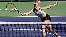 Kateřina Siniaková ve finále čtyřhry v Indian Wells.