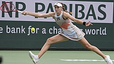 Jelena Rybakinová z Kazachstánu ve finále turnaje v Indian Wells.