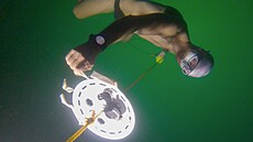 David Vencl při svém rekordním ponoru