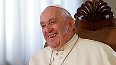 Papež František při rozhovoru s agenturou Reuters ve Vatikánu (2. července 2022)