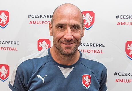 Jan Koller jako patron eské fotbalové reprezentace do devatenácti let (2018)