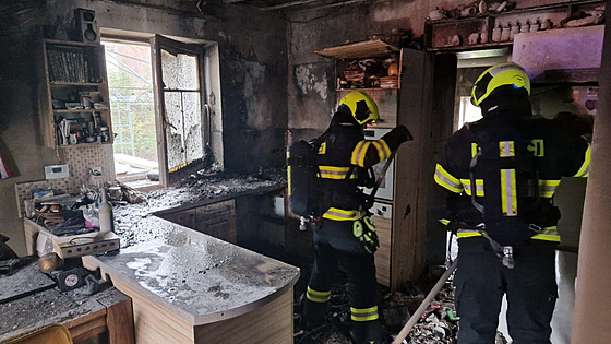 Při požáru rodinného domu v Dolních Studénkách na Šumpersku zahynulo šest psů....