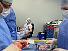 Odebr�n� hlavice stehenn� kosti d�rci ve znojemsk� nemocnici.