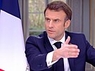 Emmanuel Macron v televizním rozhovoru (22. bezna 2023)