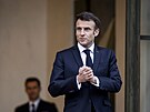 Francouzský prezident Emmanuel Macron v Elysejském paláci v Paíi (24. bezna...