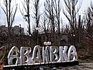 Ukrajintí vojáci ve mst Avdijivka v Doncké oblasti (28. bezna 2023)